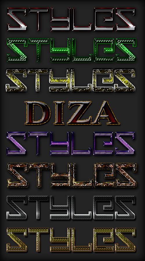 Miscellaneouses photoshop styles by DiZa - 2