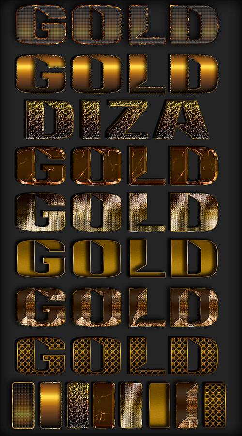 Gold photoshop styles by DiZa