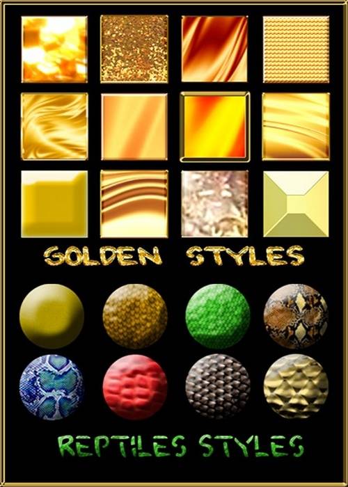 Free Golden Styles and Reptiles is set o styles for photoshop styles Free Golden Styles and Reptiles is set o styles for photoshop styles