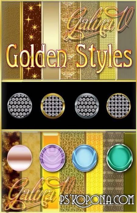 Free 191 Golden Styles for Photoshop Free 191 Golden Styles for Photoshop