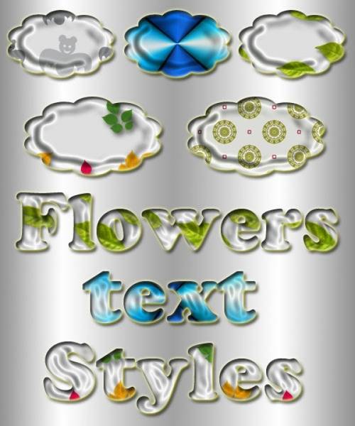 Floral text styles for photoshop