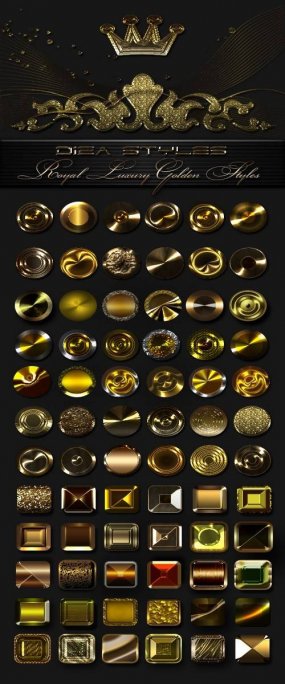 Royal luxury (ASL + PSD) golden styles for Photoshop Royal luxury (ASL + PSD) golden styles for Photoshop