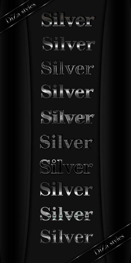 Silver Photoshop styles - 15