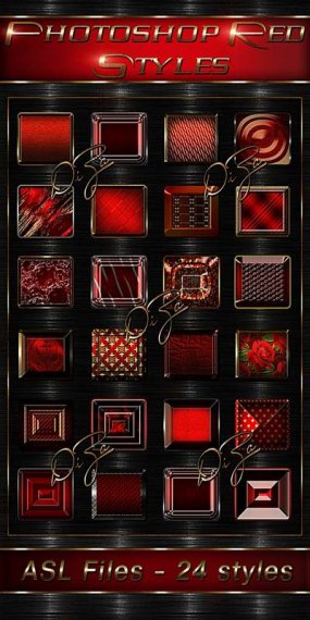Photoshop Red Styles » ASL and PSD Styles for Adobe Photoshop