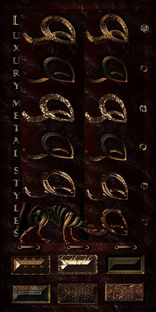 Luxury metal Photoshop styles Luxury metal Photoshop styles